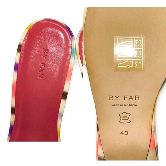 By Far Freddy Spray Print Slide sandals, Size 40EU NWT - Picture 13 of 16